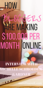 Here is how Michelle makes money online blogging.